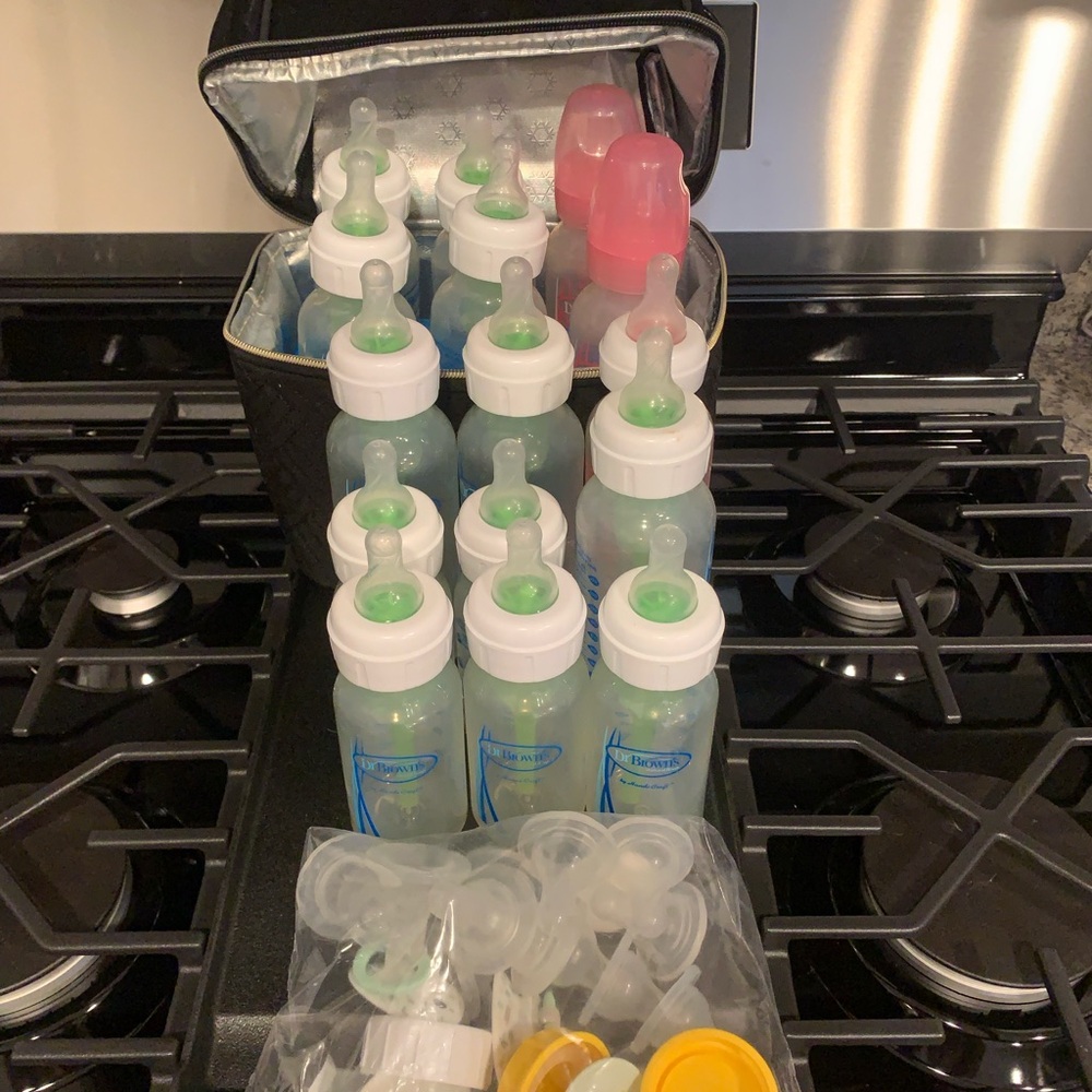 Dr Browns Natural Flow Anti Colic Options+ Bottles with Breastmilk Cooler